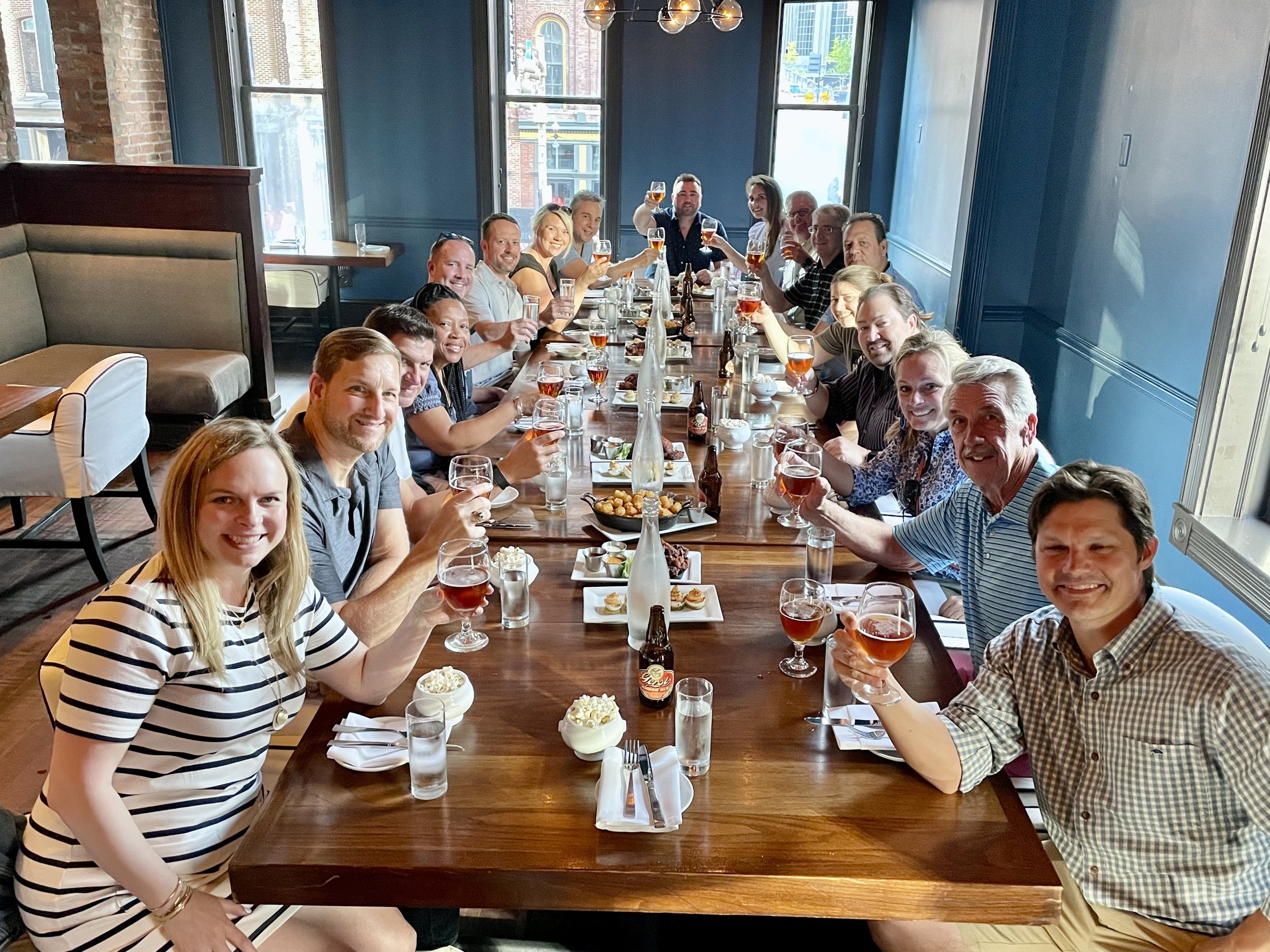 A Little Local Flavor corporate tour group at Merchants restaurant in Nashville